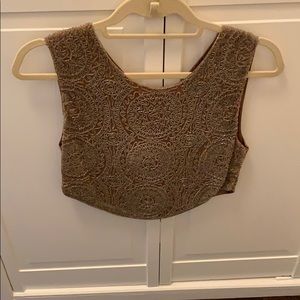 Haute Hippie beaded crop top